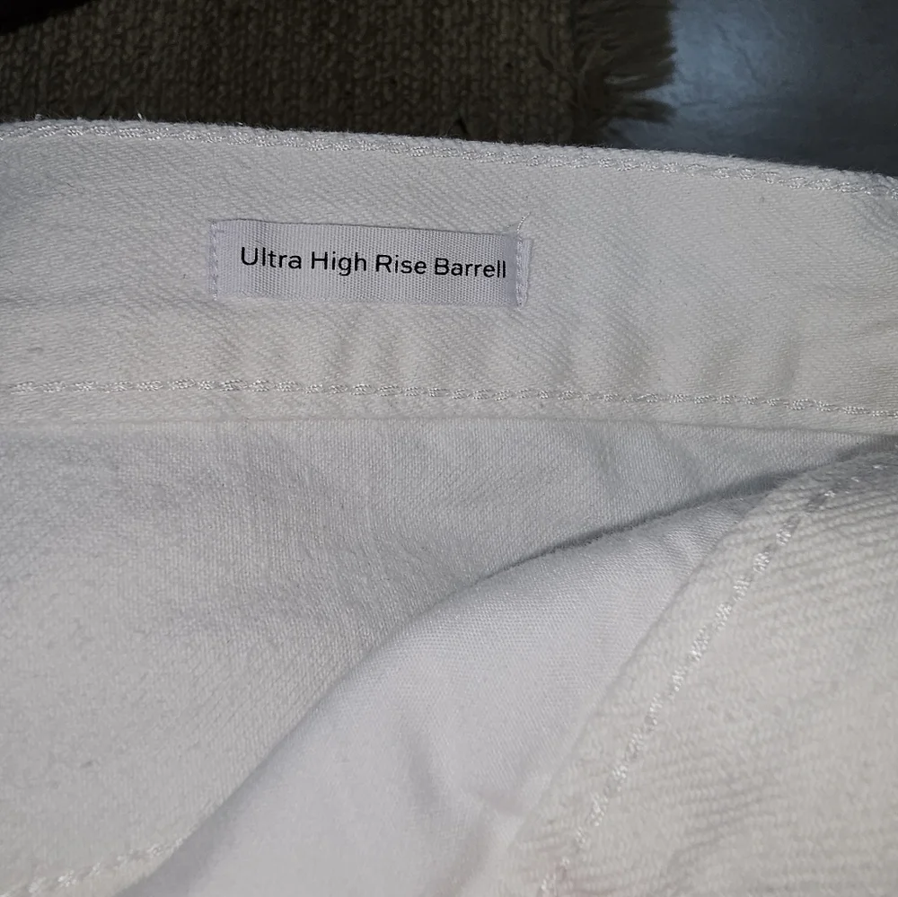 Frame Denim Jeans Womens 32 Ultra High Rise Barrell White LIKE NEW - Picture 6 of 13